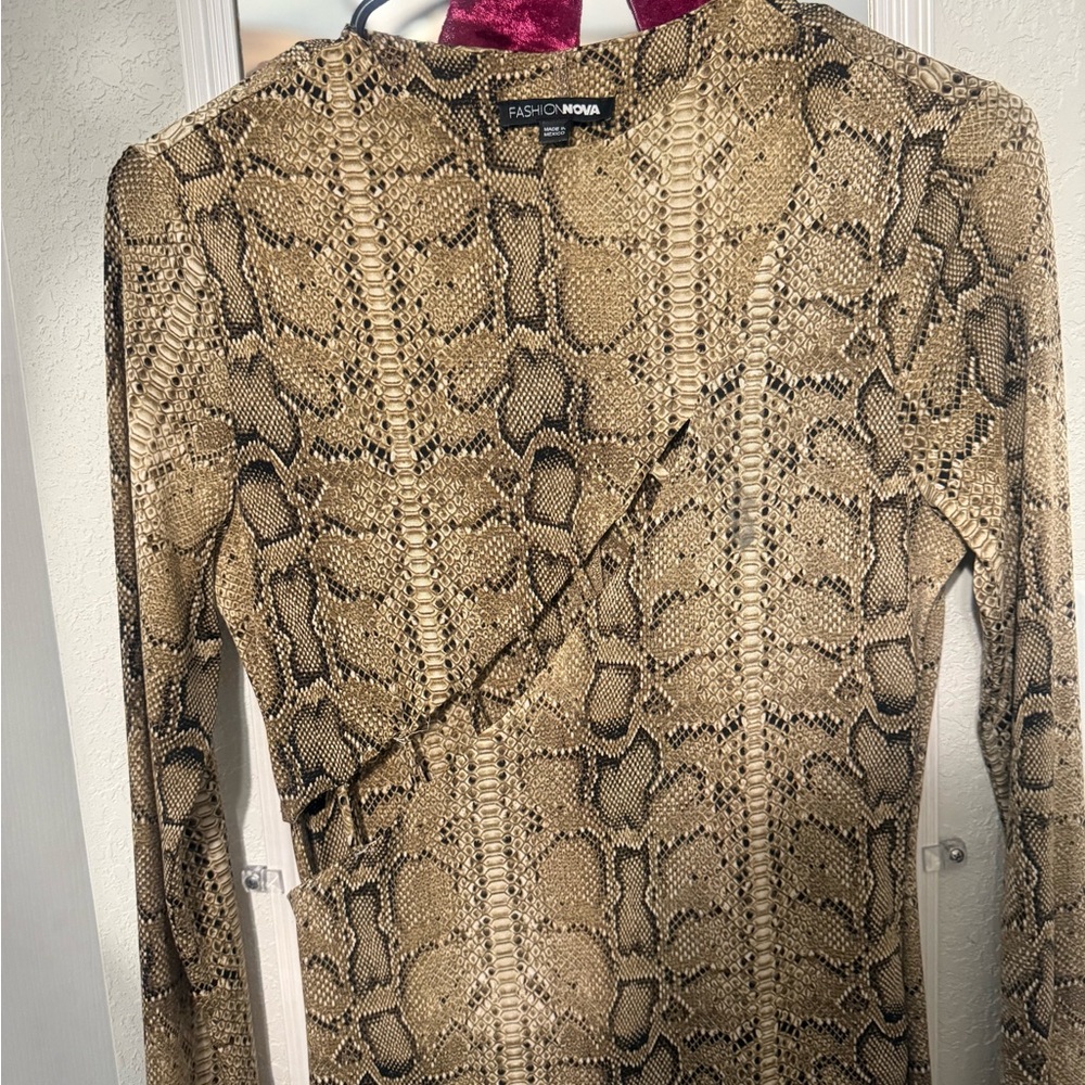Fashion Nova Snake Print Dress